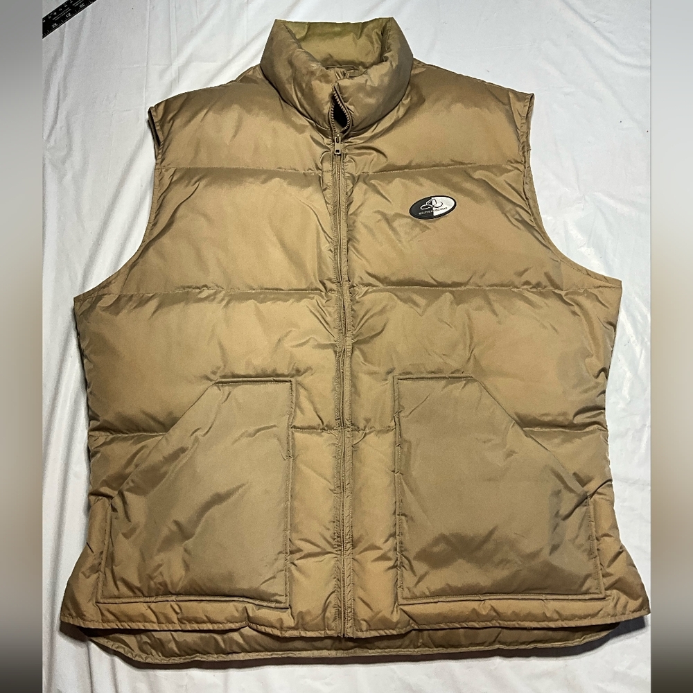 Vintage Resistol Men's Tan Full Zip Sleeveless Puffer Vest Western Wear